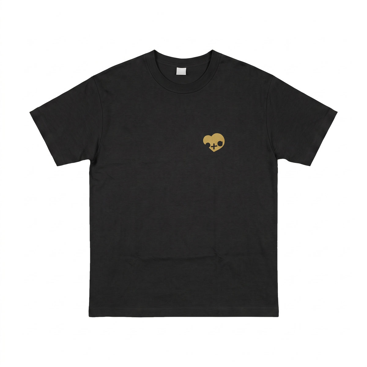 V-Heart T-shirt BLACK×GOLD
