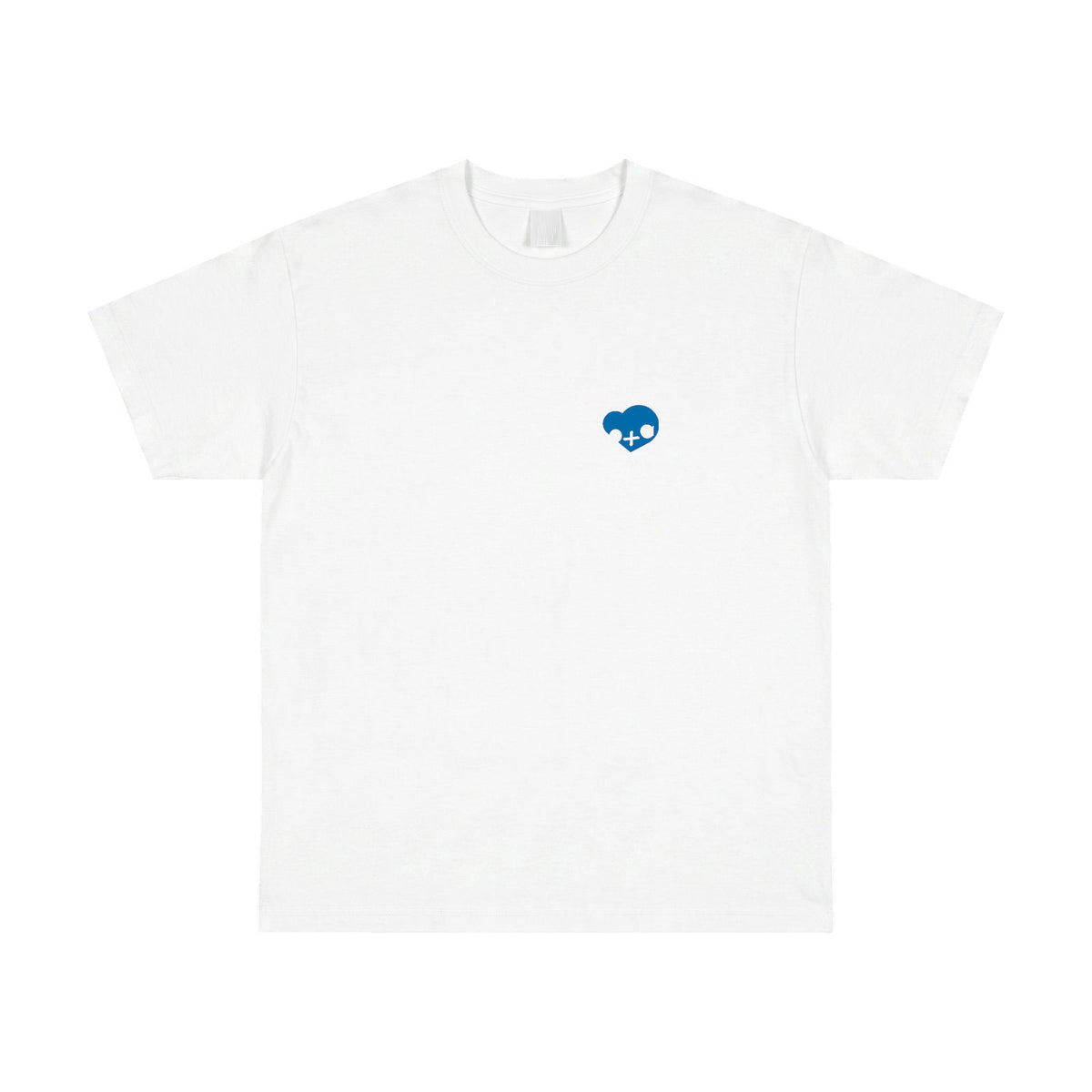 V-Heart T-shirt WHITE×BLUE
